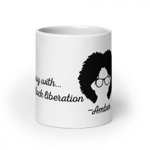 Amber white glossy mug